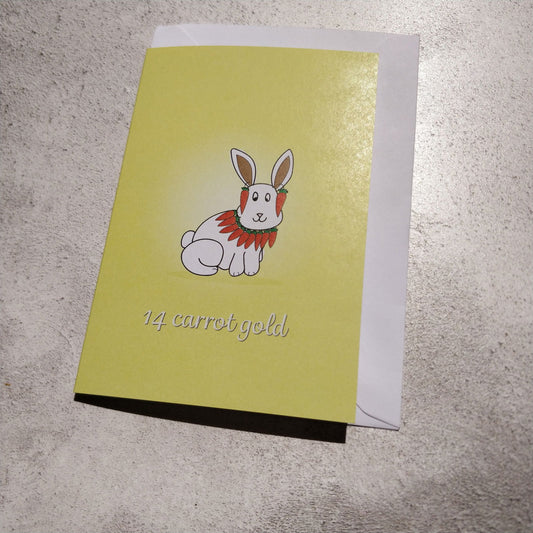 14 Carrot Gold Greeting Card - Fay Dixon Design
