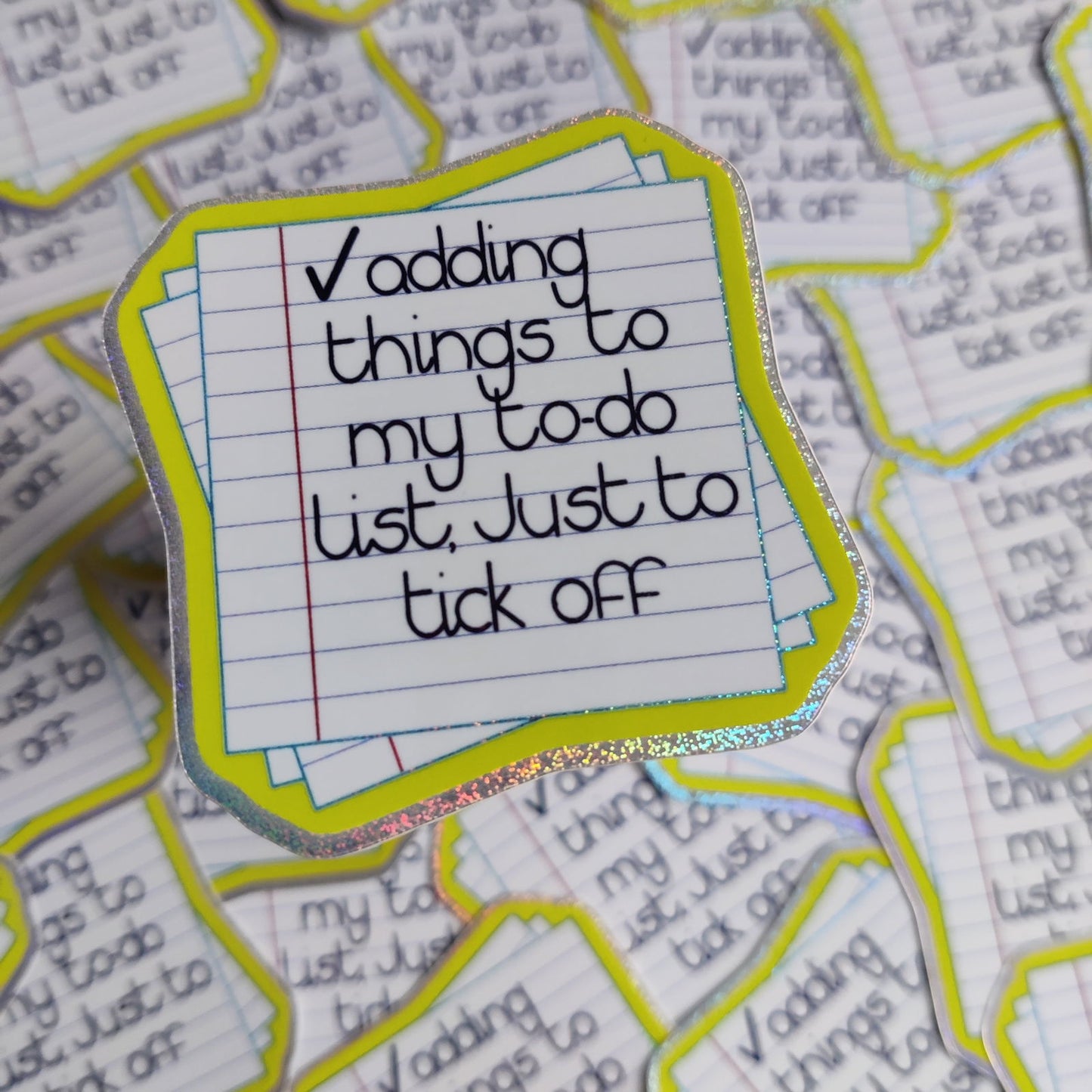 Adding things to me todo list, just to tick off Vinyl Sticker - Fay Dixon Design