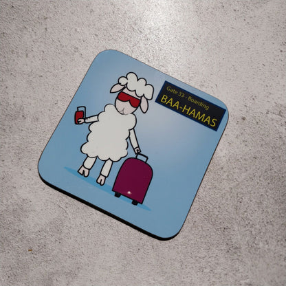 Baa-hamas Illustrated Coaster - Fay Dixon Design