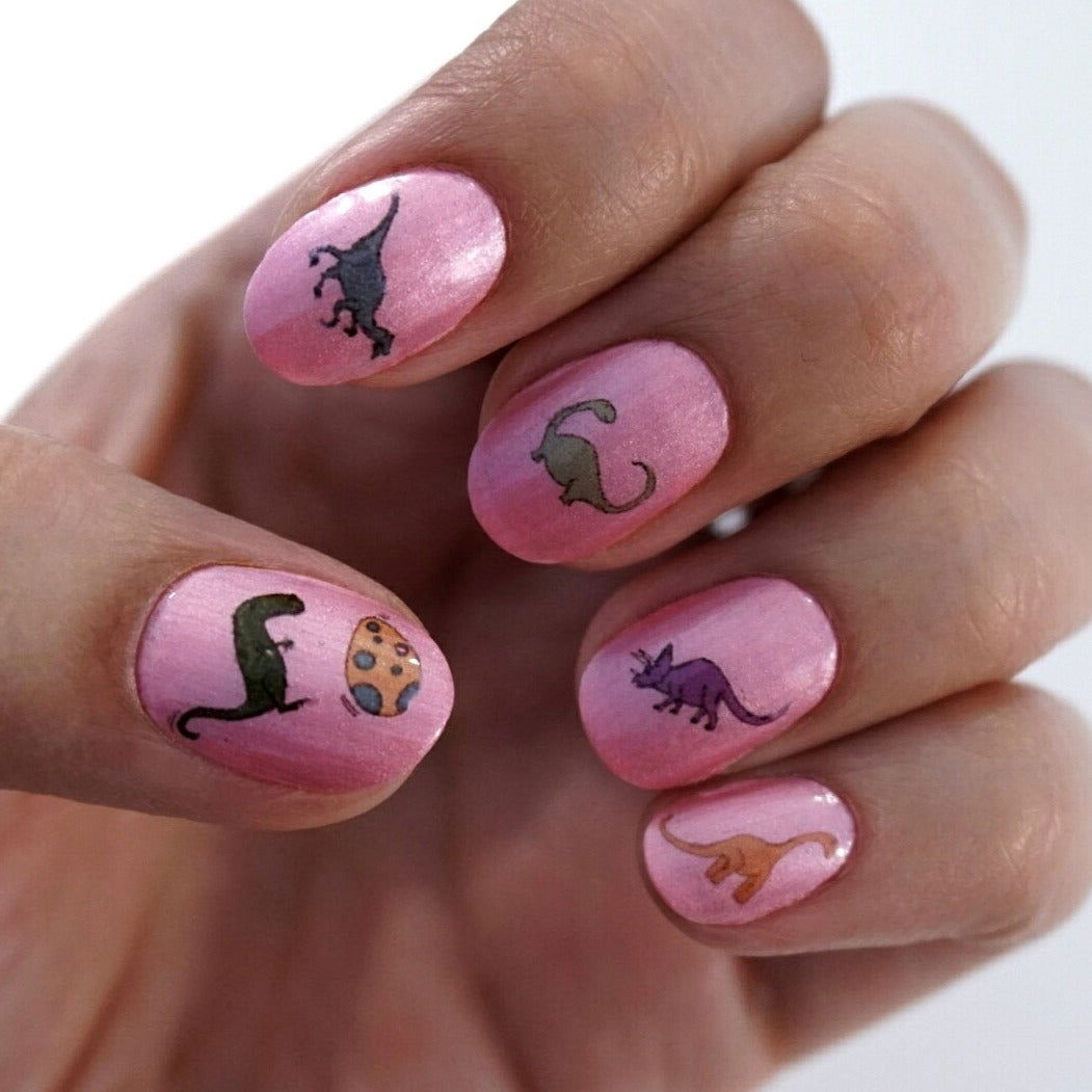 Dinosaur Waterslide Nail Decals - Fay Dixon Design