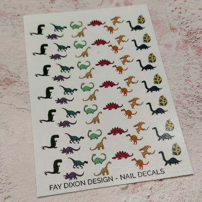 Dinosaur Waterslide Nail Decals - Fay Dixon Design