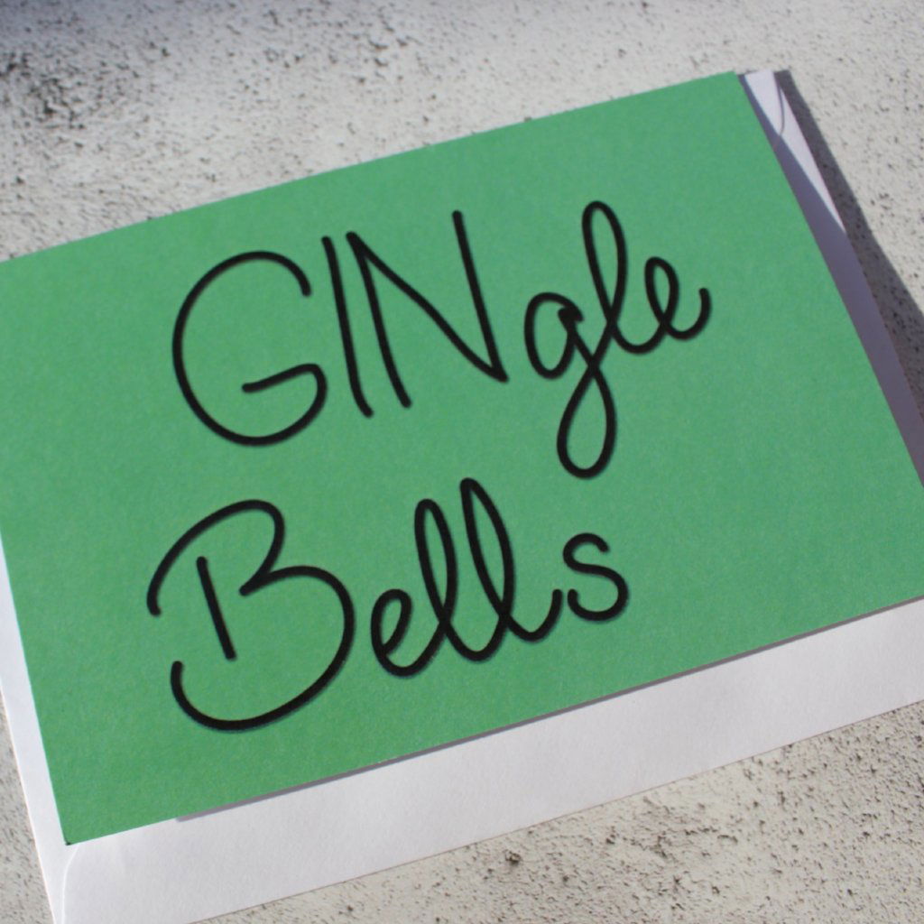 GINgle Bells Christmas Card - Fay Dixon Design