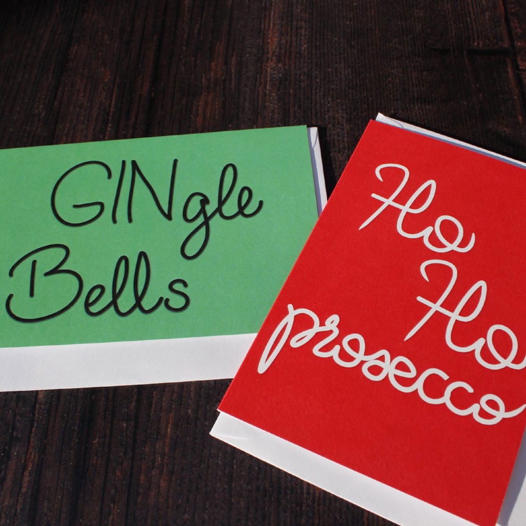 GINgle Bells Christmas Card - Fay Dixon Design