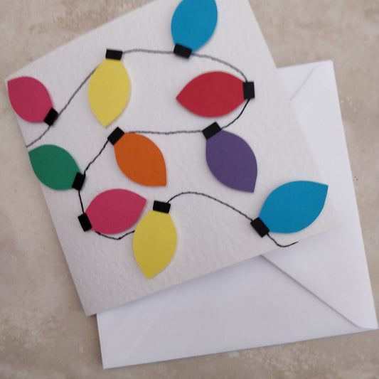 Handmade Fairy Light Greeting Card - Fay Dixon Design