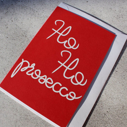 Ho Ho Prosecco Christmas Card - Fay Dixon Design