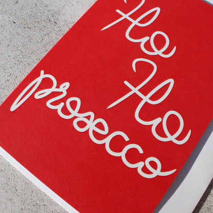 Ho Ho Prosecco Christmas Card - Fay Dixon Design