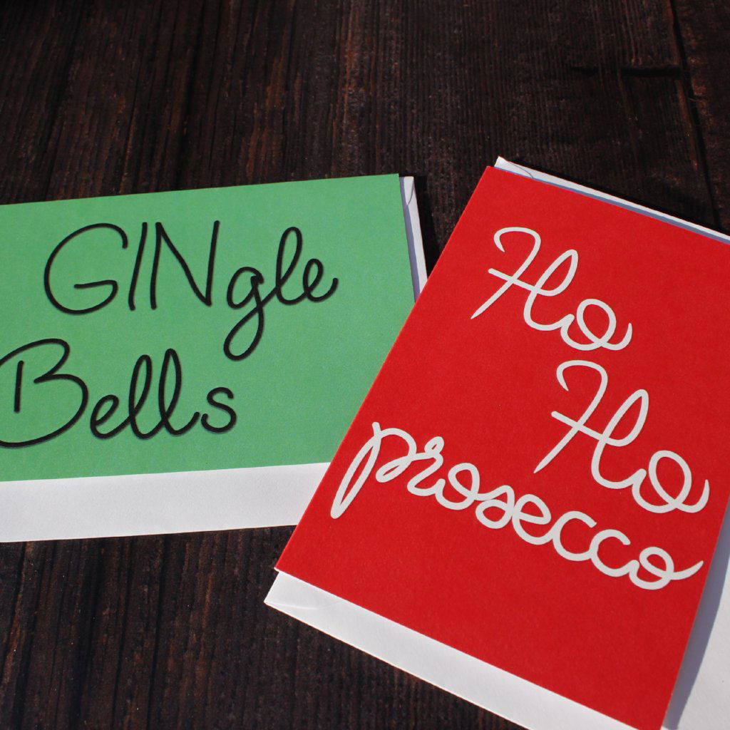 Ho Ho Prosecco Christmas Card - Fay Dixon Design