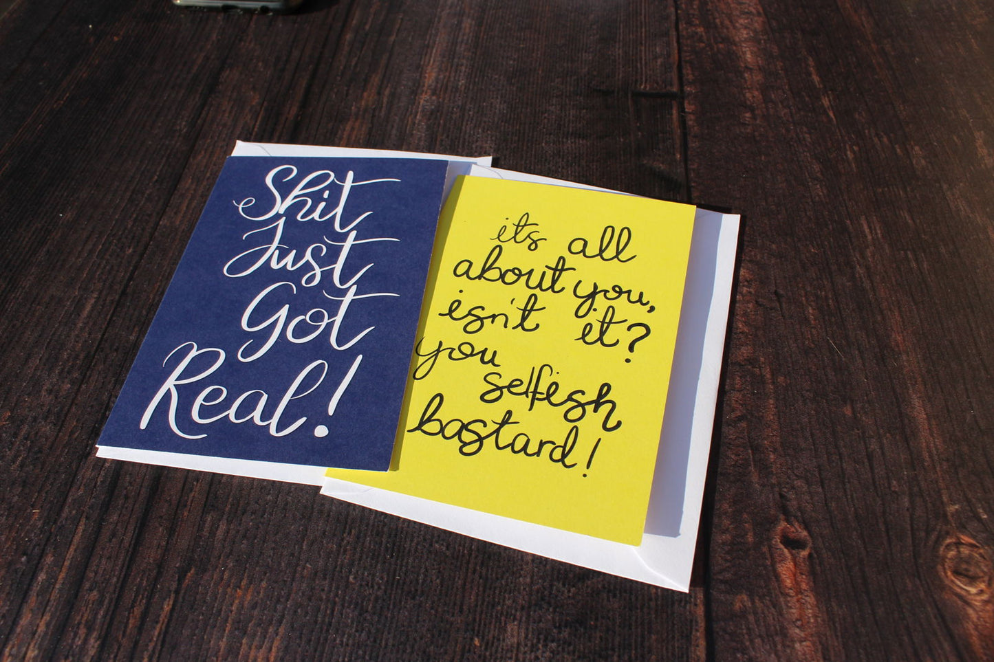 It's all about you isnt it, you Selfish Bastard Greeting Card - Fay Dixon Design