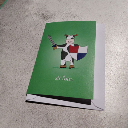 Sir Loin Greeting Card - Fay Dixon Design