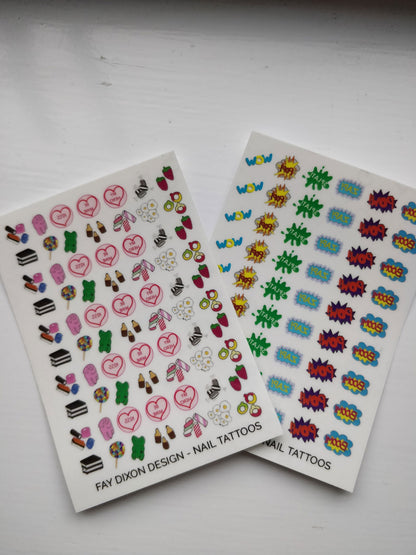 Sweets and Candy Nail Tattoos - Fay Dixon Design